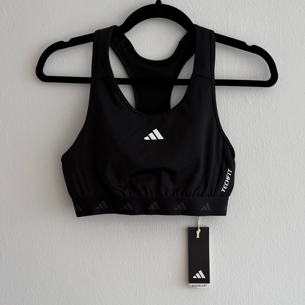 Adidas Black Techfit Sports Bra